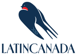 Latin Canada — swallow enclosed in a postage stamp